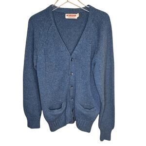 McGregor Royal Clan Blue Cardigan, Size L – Classic & Cozy Button Sweater [0087]